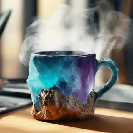 Creative Imitation Crystal Mineral Coffee Mug Resin Stylish Water Cup Office Home Mineral Mugs New Year Gifts for Yours Friends