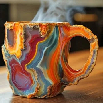 Creative Imitation Crystal Mineral Coffee Mug Resin Stylish Water Cup Office Home Mineral Mugs New Year Gifts for Yours Friends