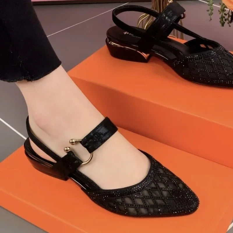Women's Pointed Toe Heeled Sandals Summer