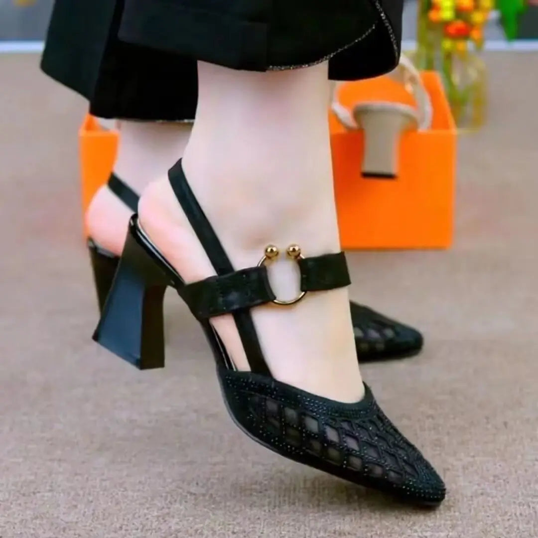 Women's Pointed Toe Heeled Sandals Summer