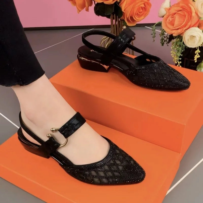 Women's Pointed Toe Heeled Sandals Summer