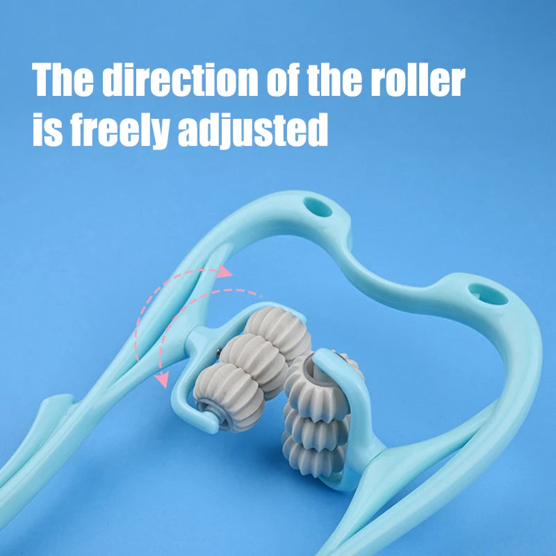 Six-Wheel Manual Cervical Massager for Neck Back Waist