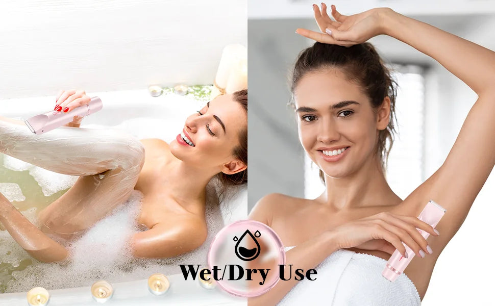 Electric Shaver for Women Waterproof Wet &Dry Hair Razors 2 in 1