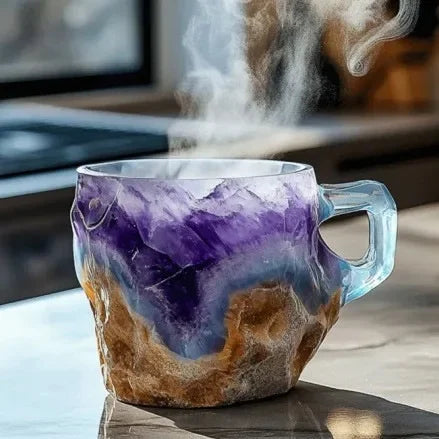 Creative Imitation Crystal Mineral Coffee Mug Resin Stylish Water Cup Office Home Mineral Mugs New Year Gifts for Yours Friends