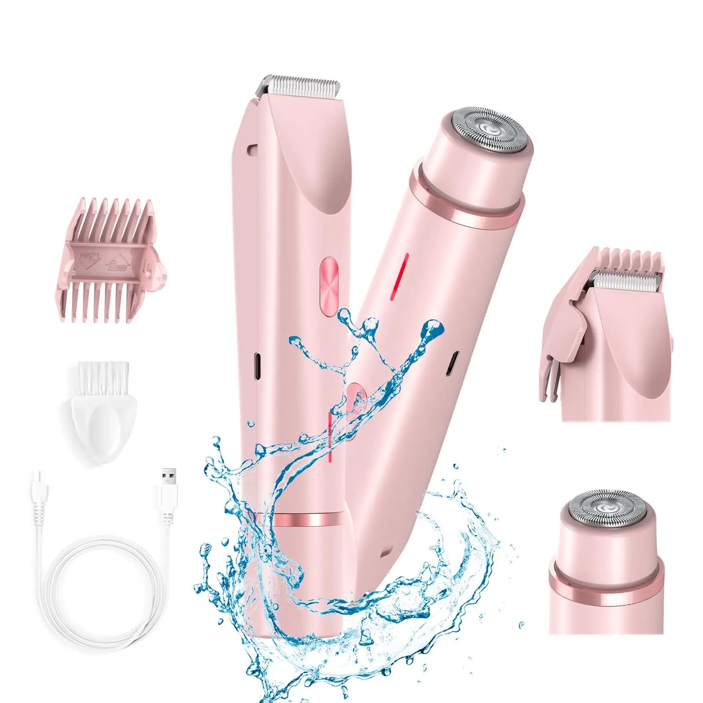 Electric Shaver for Women Waterproof Wet &Dry Hair Razors 2 in 1