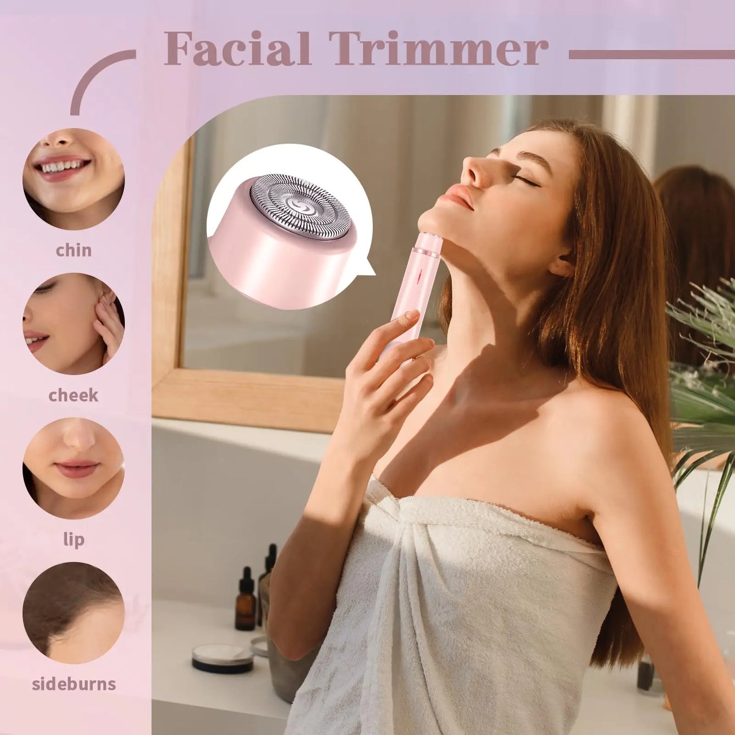 Electric Shaver for Women Waterproof Wet &Dry Hair Razors 2 in 1