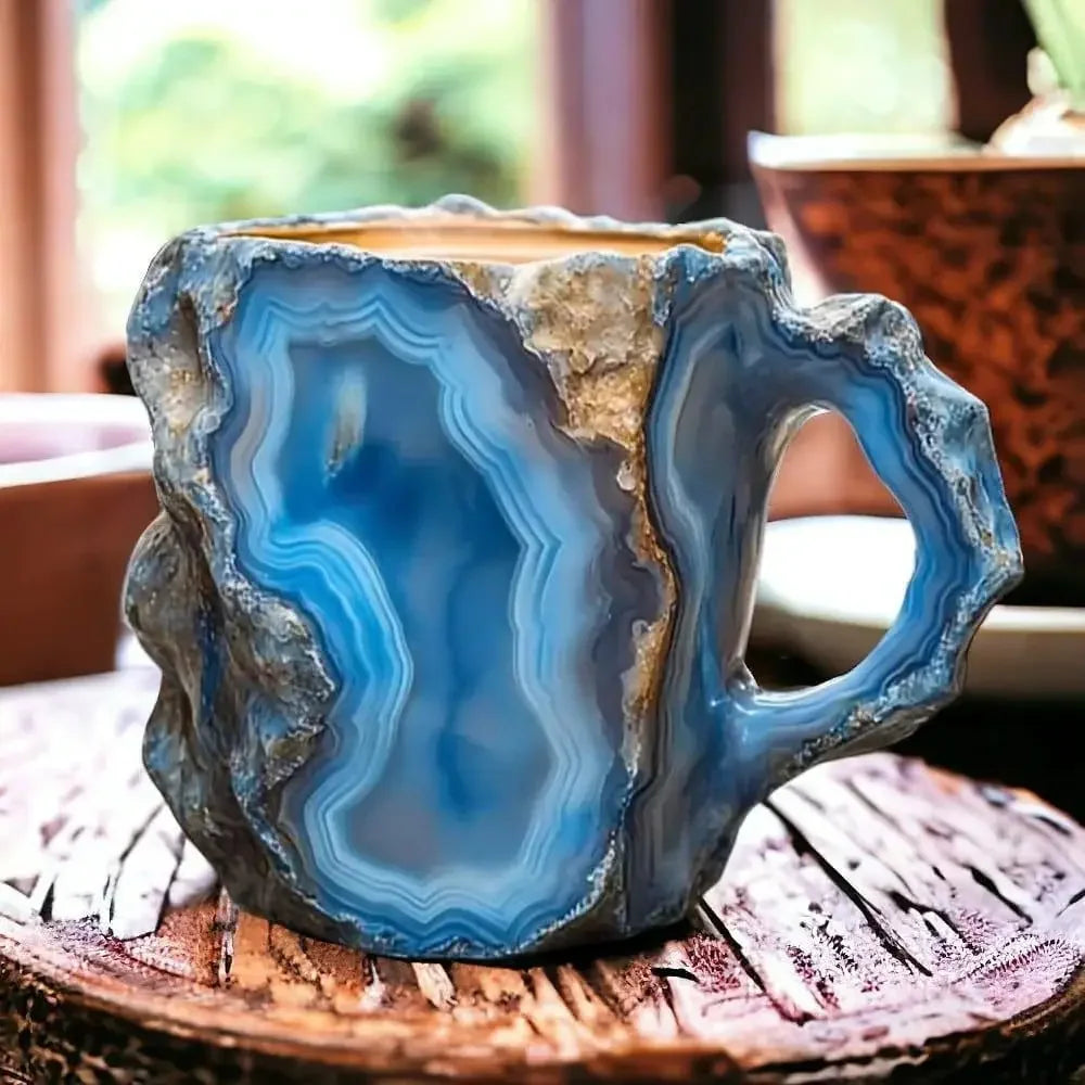 Creative Imitation Crystal Mineral Coffee Mug Resin Stylish Water Cup Office Home Mineral Mugs New Year Gifts for Yours Friends