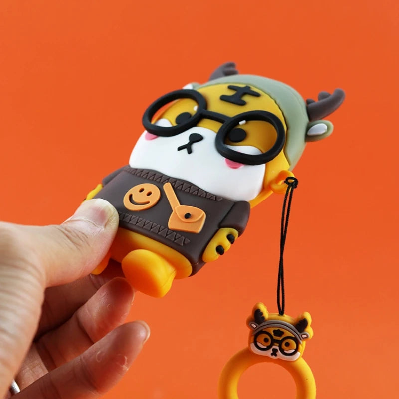 Cartoon Case Cover Shell Holder For FAW Hongqi HS5 H5 H9 HS7 H7 L5 HS3 L9 2020-2022 Keychain Accessories