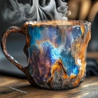 Creative Imitation Crystal Mineral Coffee Mug Resin Stylish Water Cup Office Home Mineral Mugs New Year Gifts for Yours Friends