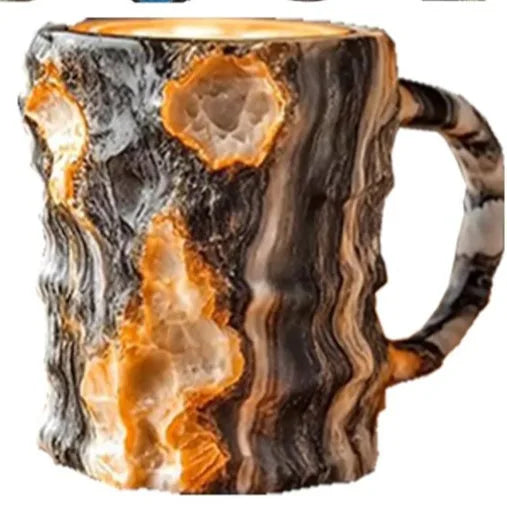 Creative Imitation Crystal Mineral Coffee Mug Resin Stylish Water Cup Office Home Mineral Mugs New Year Gifts for Yours Friends