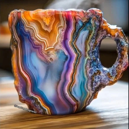Creative Imitation Crystal Mineral Coffee Mug Resin Stylish Water Cup Office Home Mineral Mugs New Year Gifts for Yours Friends