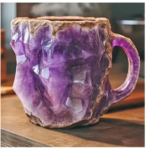 Creative Imitation Crystal Mineral Coffee Mug Resin Stylish Water Cup Office Home Mineral Mugs New Year Gifts for Yours Friends