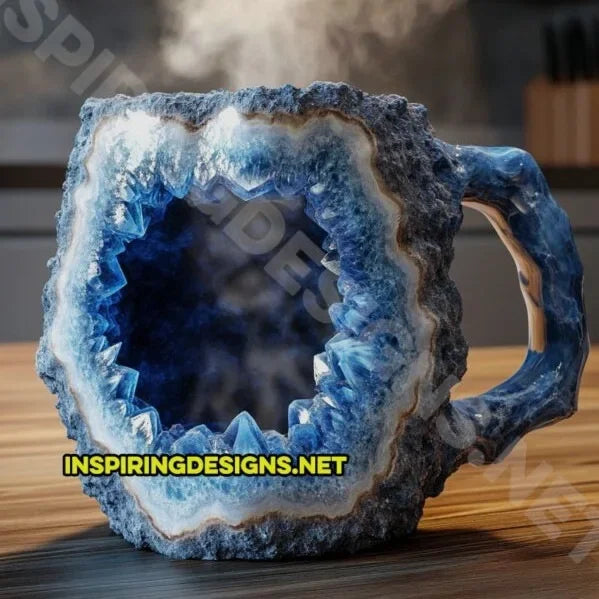 Creative Imitation Crystal Mineral Coffee Mug Resin Stylish Water Cup Office Home Mineral Mugs New Year Gifts for Yours Friends