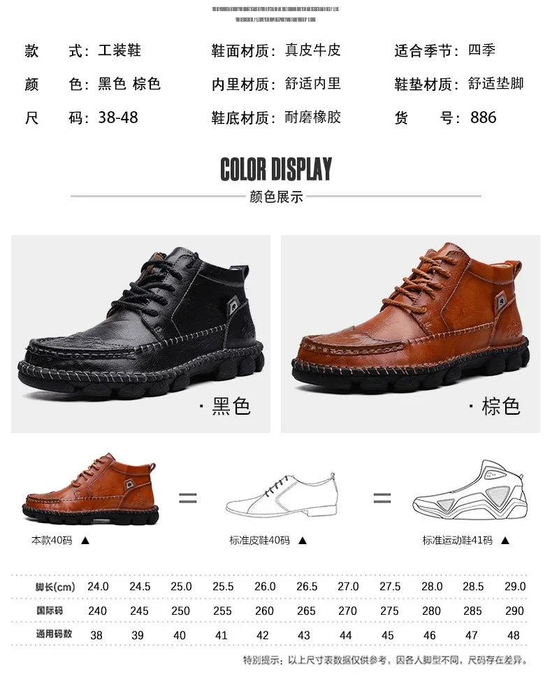 New Handmade Summer Sandals Men Breathable Leather Shoes Man Outdoor Men Sandals Antiskid Beach Sandals Hollow Shoes Fashion