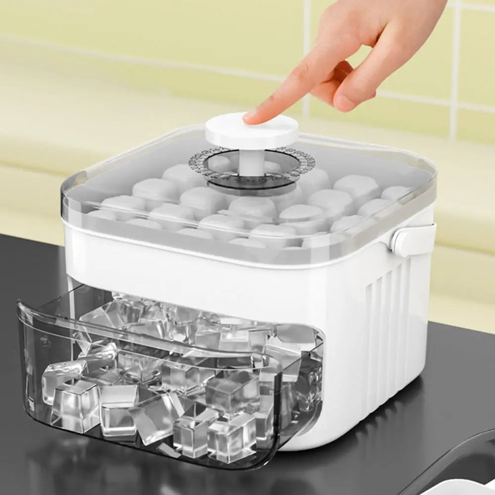50-Cube Ice Maker with Easy Press Cap with Easy-press Lid Large Capacity Ice Cube Machine Reusable Food-grade Ice Cube Mold