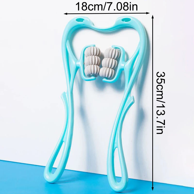 Six-Wheel Manual Cervical Massager for Neck Back Waist