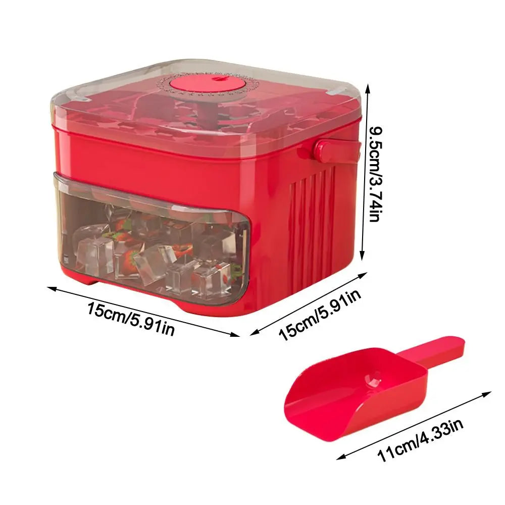 50-Cube Ice Maker with Easy Press Cap with Easy-press Lid Large Capacity Ice Cube Machine Reusable Food-grade Ice Cube Mold