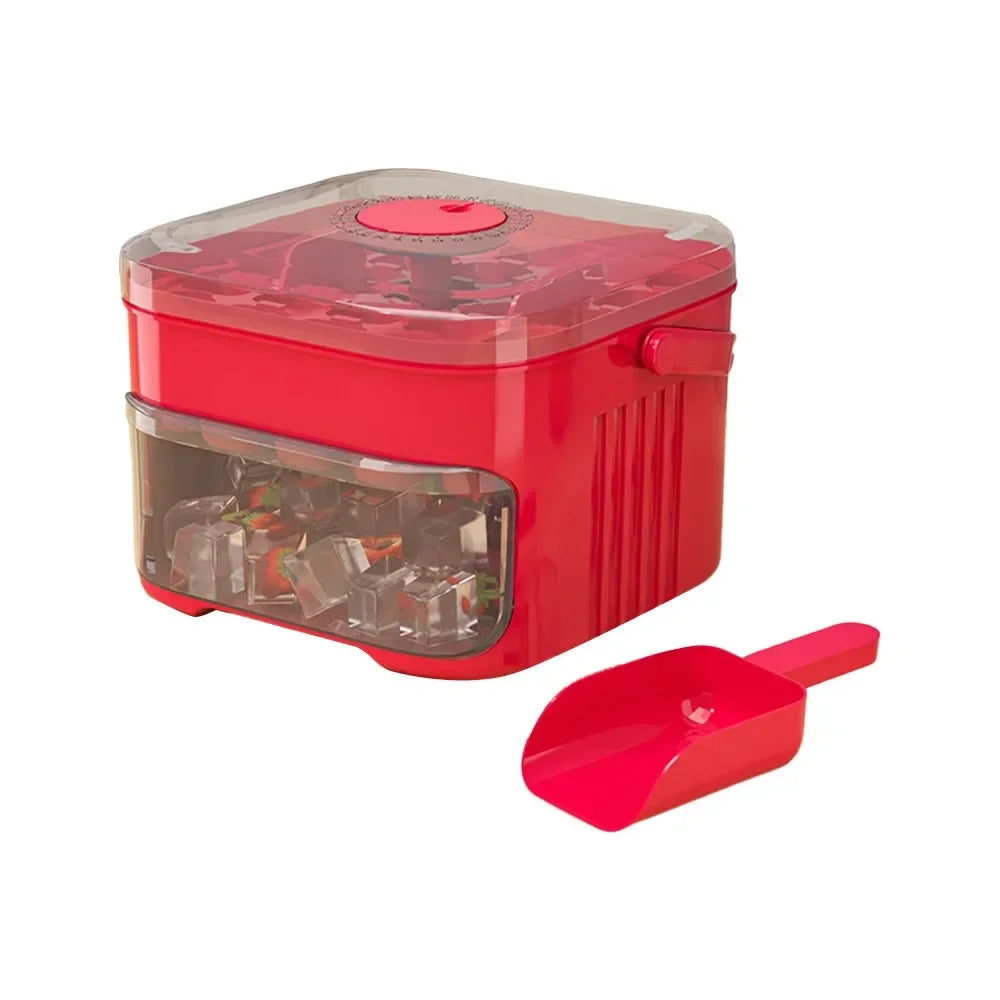 50-Cube Ice Maker with Easy Press Cap with Easy-press Lid Large Capacity Ice Cube Machine Reusable Food-grade Ice Cube Mold